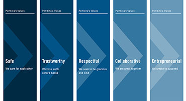 At Pembina, we are guided by our values. At Pembina, we are guided by our values.