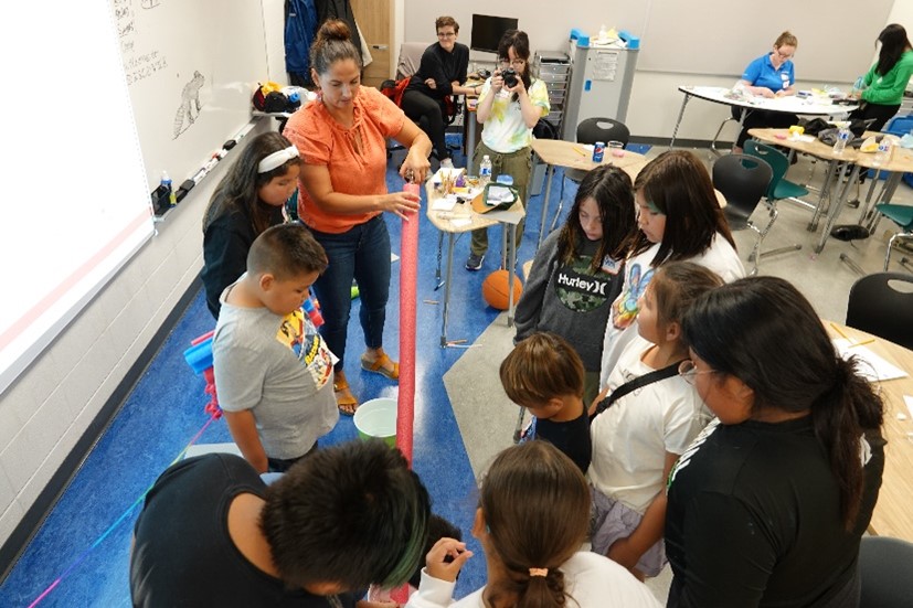 Students learning at STEM Camp Students learning at STEM Camp