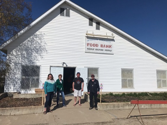 Team in Valleyview, AB dropping off donations at the Food Bank Team in Valleyview, AB dropping off donations at the Food Bank