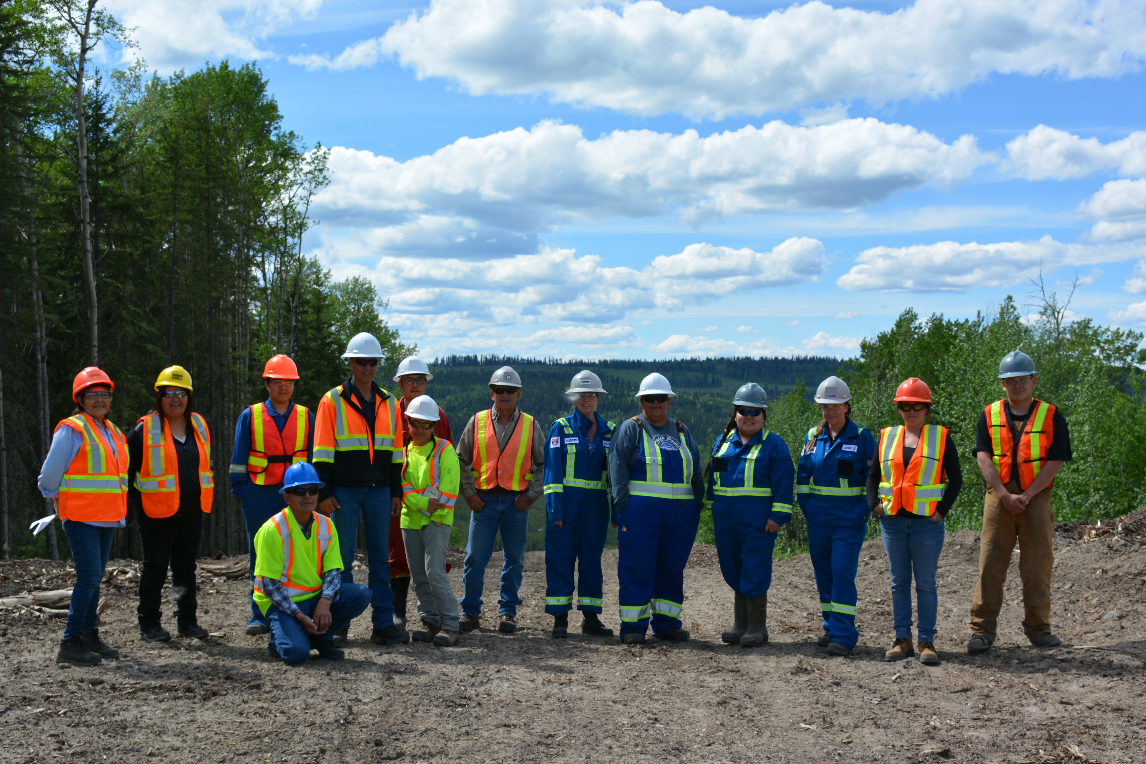 An Environmental Technician training group visit a pipeline construction site in Fort St. John, BC.
