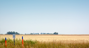 Pembina's pipeline right-of-way near Empress, AB